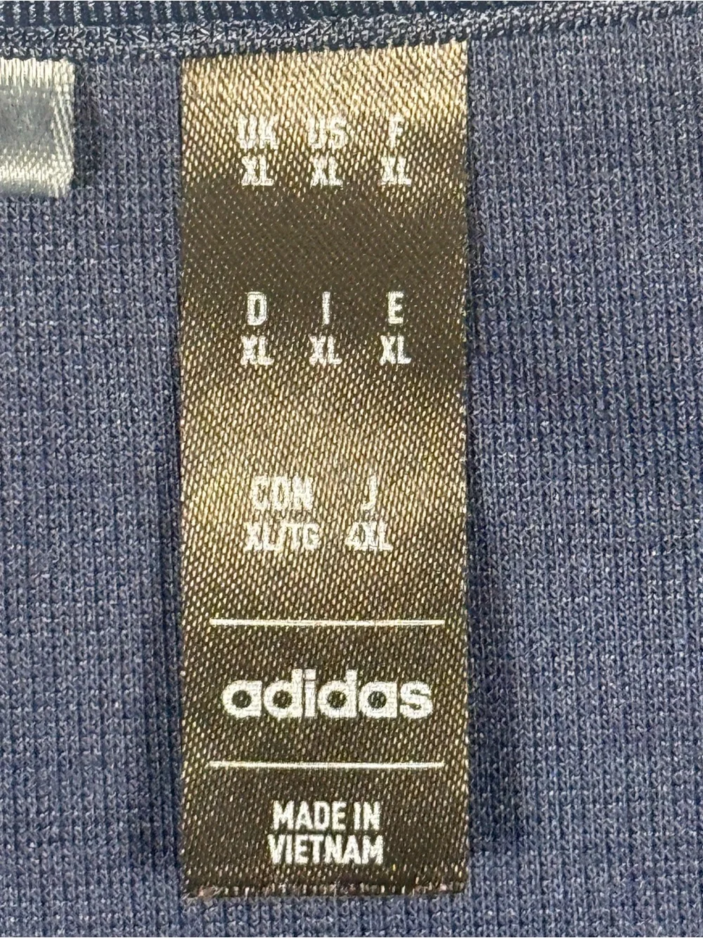 adidas Navy and Gray Pebble Beach Quarter-Zip Pullover Sweater - XL